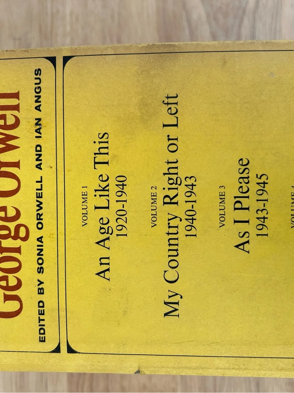 vintage Journalism and Letters of George Orwell, books bundle